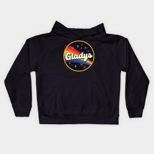 Gladys // Rainbow In Space Vintage Style Kids Hoodie